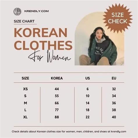 us to korean size chart